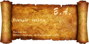 Banyár Anita névjegykártya